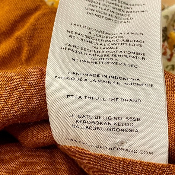 FAITHFULL THE BRAND Viola Edelyn Jennifer Lawrence Floral Mini Babydoll Dress 2 - Picture 9 of 10